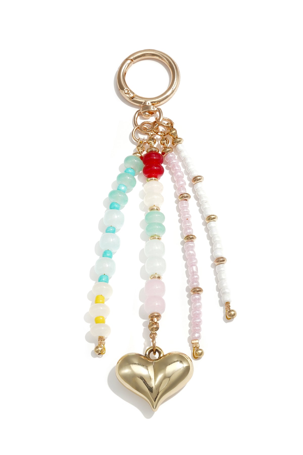 Taschenanhänger Herz, lässig, Glas, Alltagsaccessoires