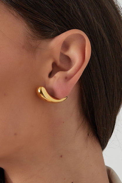 Streifenohrringe – Goldfarbe - Goldfarbefarbe