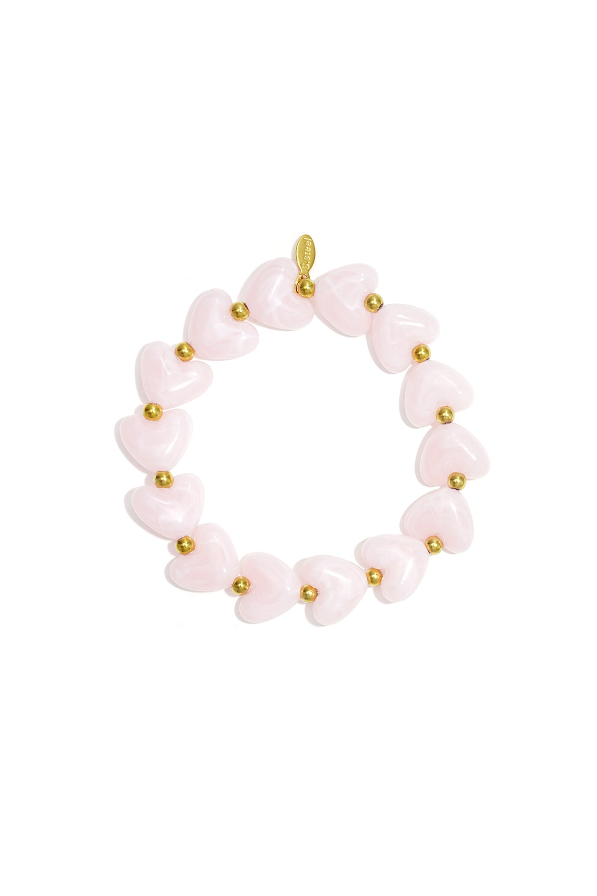 elastisches herzperlenarmband