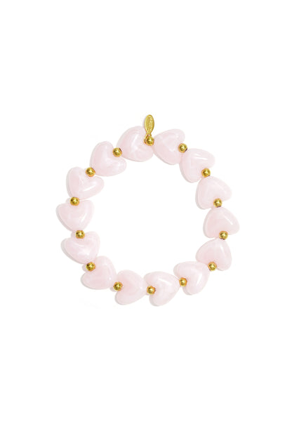 Elastisches Herzperlenarmband