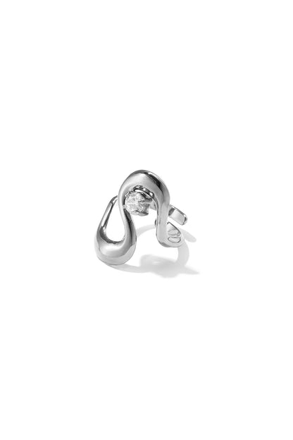 Statement-Ringe aus Edelstahl, unregelmäßige Form, lässig-schlichte Serie, Damenschmuck