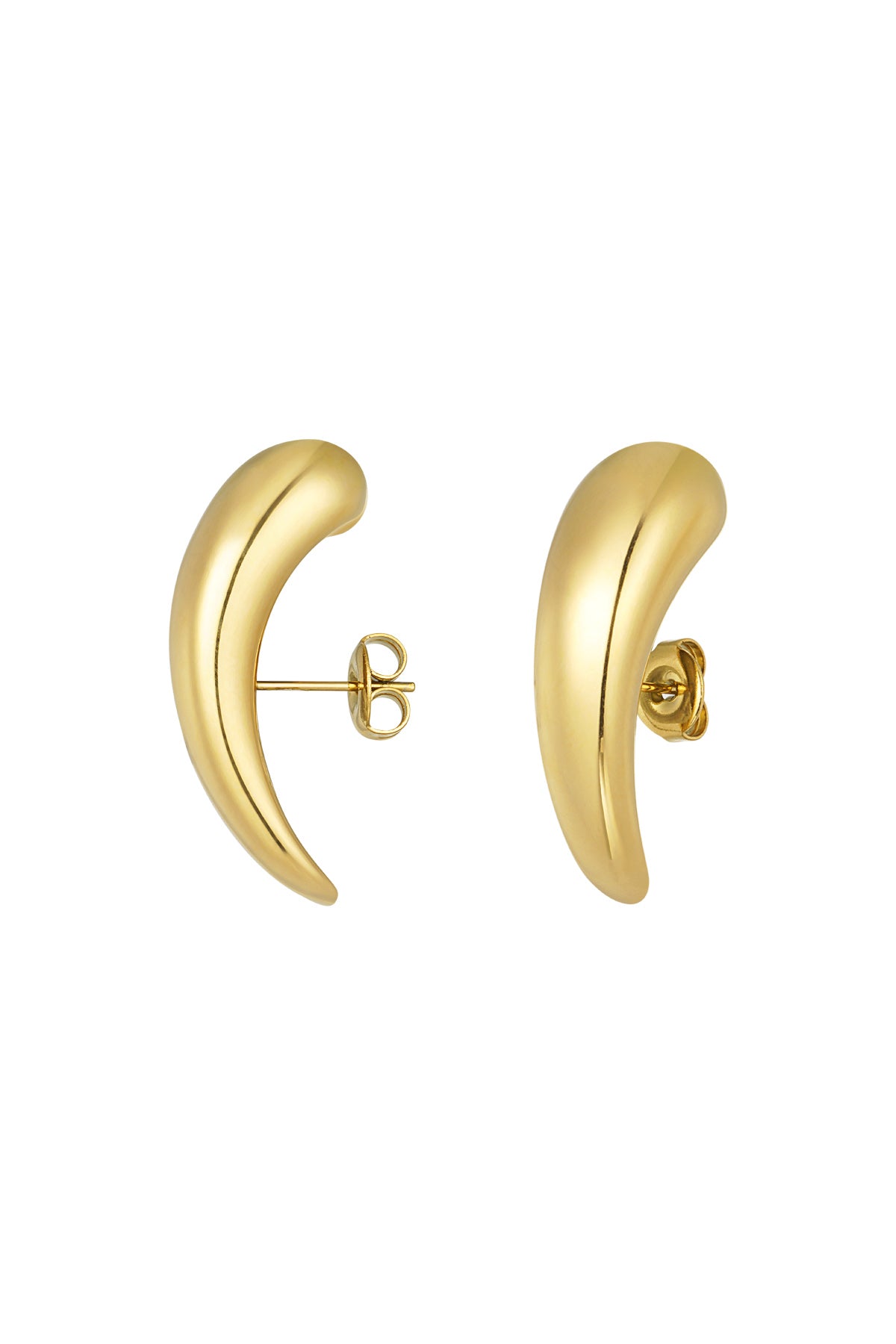 Streifenohrringe – Goldfarbe - Goldfarbefarbe