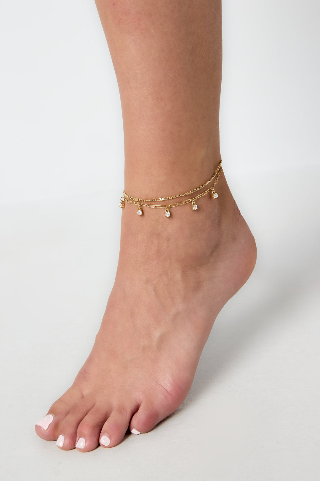 Edelstahl-Fußkettchen, schlichte und lässige Serie, Damenschmuck