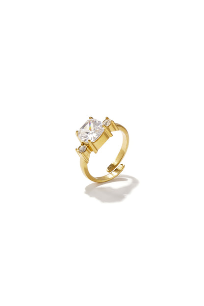 Verstellbarer Statement-Ring mit Zirkonia-Steinen