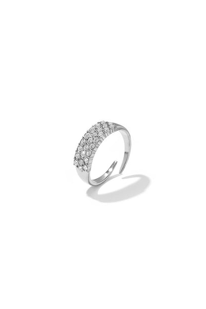 Verstellbarer Statement-Ring mit Strasssteinen