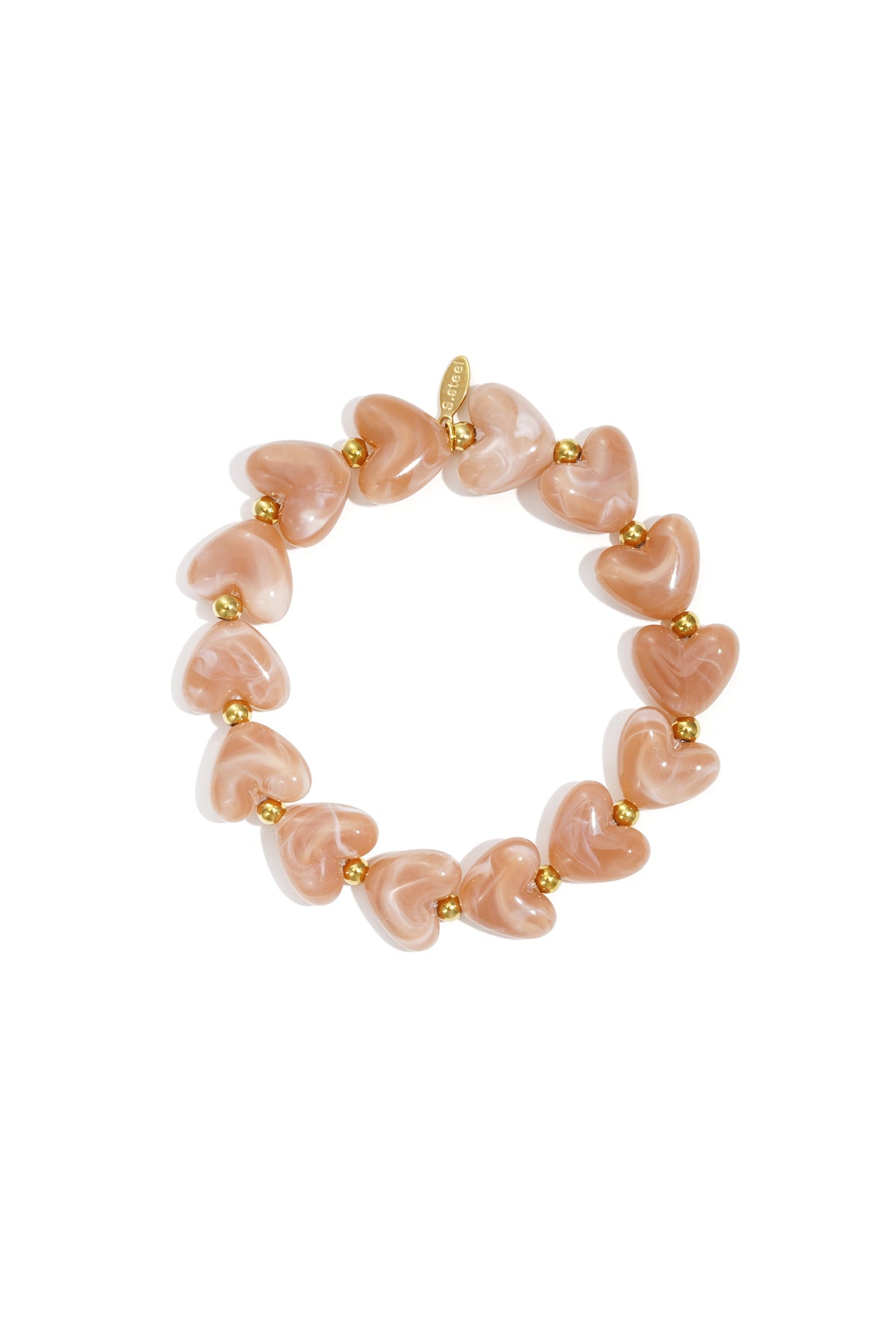elastisches herzperlenarmband