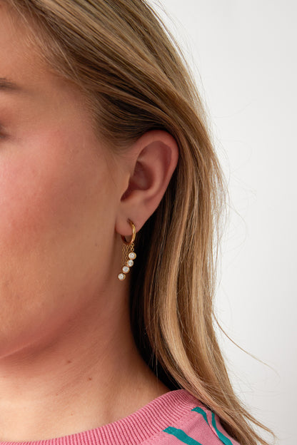 Ohrhänger aus Edelstahl, rund, lässig, schlicht, für Damen