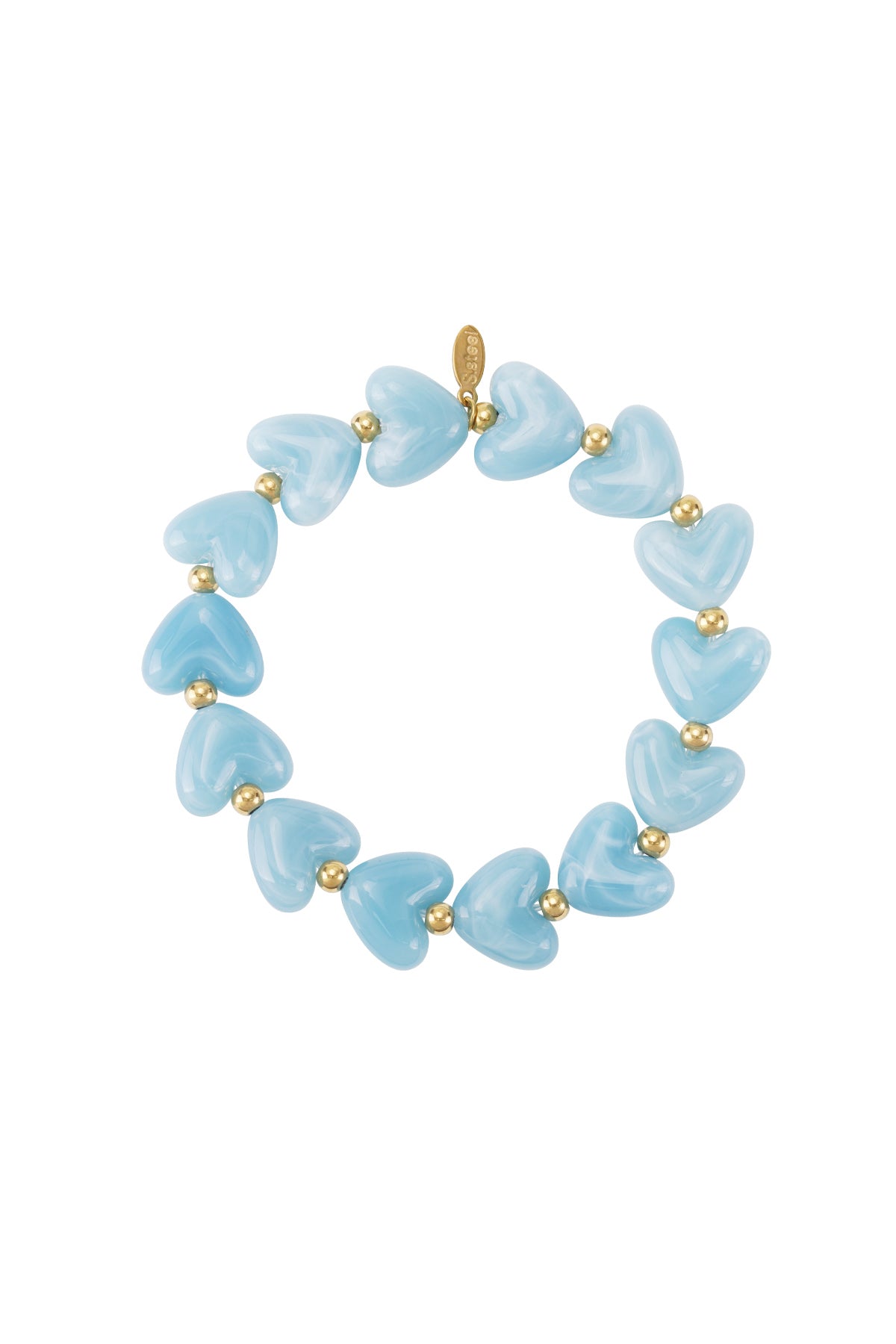 elastisches herzperlenarmband