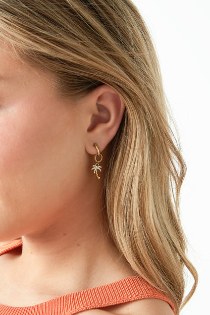 Ohrhänger aus Edelstahl, schlichte und elegante Kollektion „Plant Simple Daily Simple“, Damenschmuck