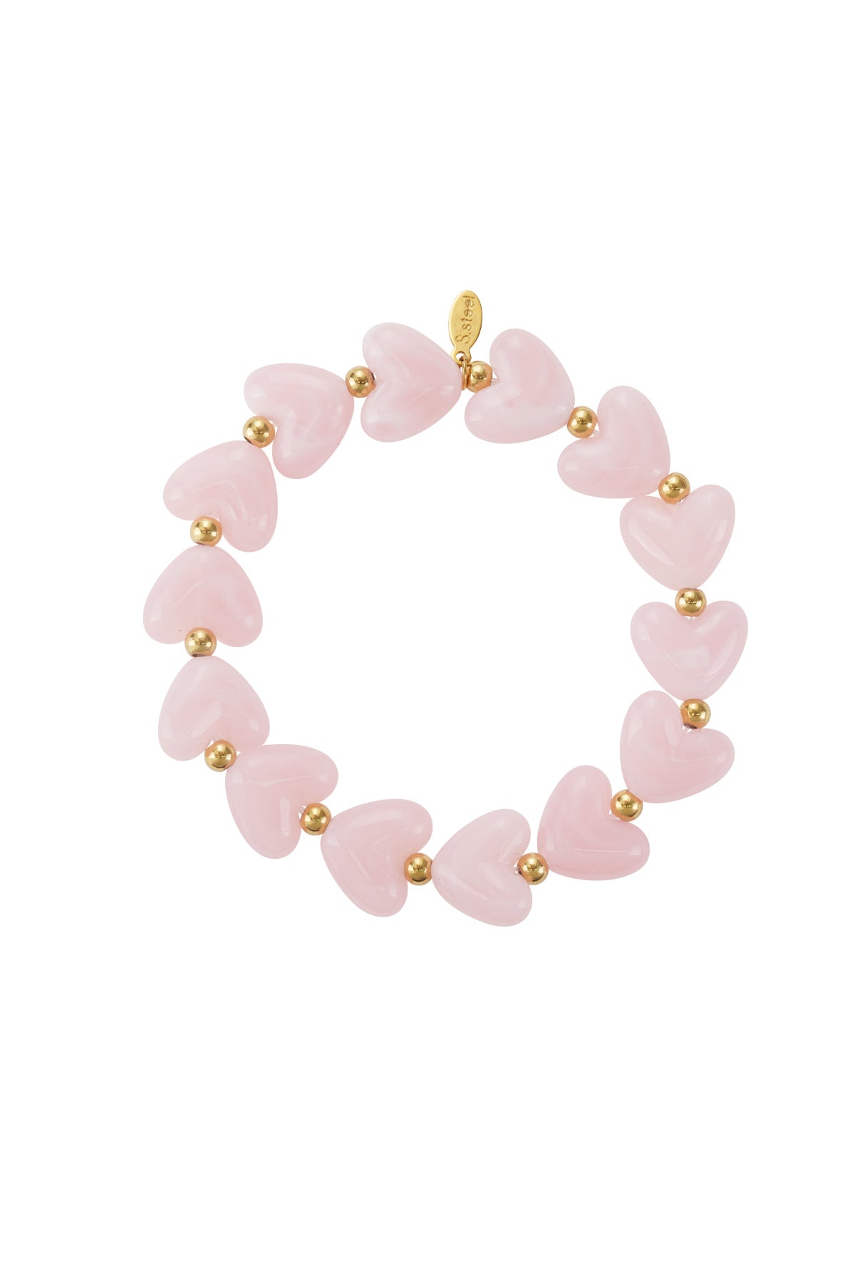 elastisches herzperlenarmband