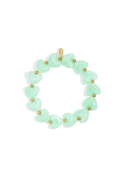 Elastisches Herzperlenarmband