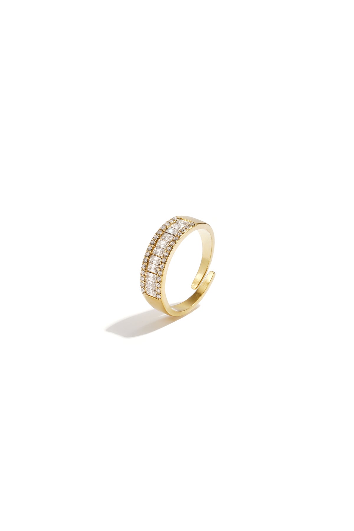 verstellbarer statement-ring mit strasssteinen