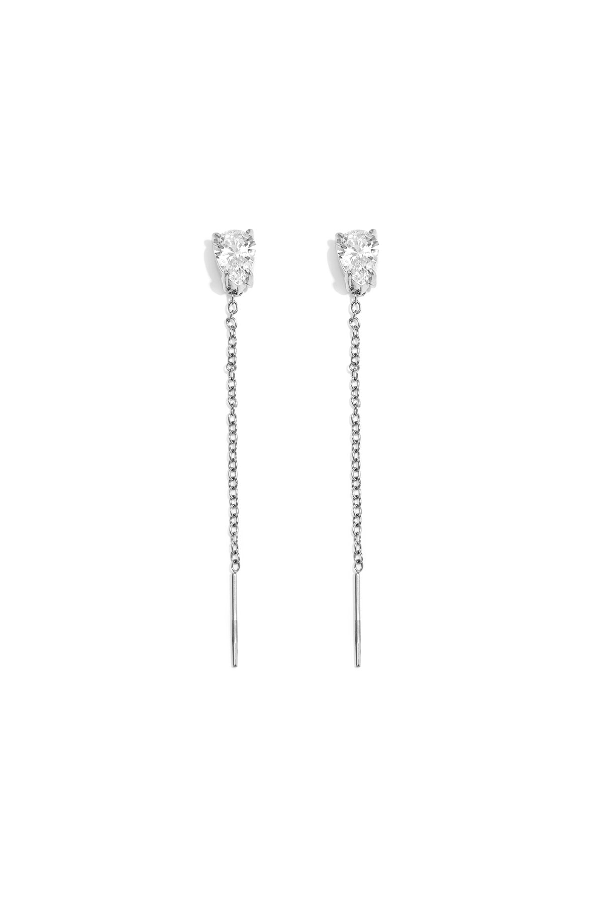 Elegante, schlichte Ohrhänger aus Edelstahl – Damenschmuck aus der Serie „Alltagsschmuck“.