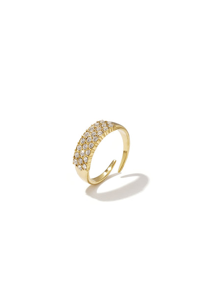 Verstellbarer Statement-Ring mit Strasssteinen