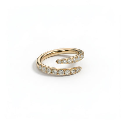 Maéliee Ring Gold Zirkonia verstellbar Damen | ELIÉE JEWELRY