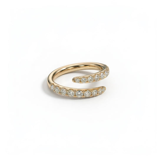 Maéliee Ring Gold Zirkonia verstellbar Damen | ELIÉE JEWELRY