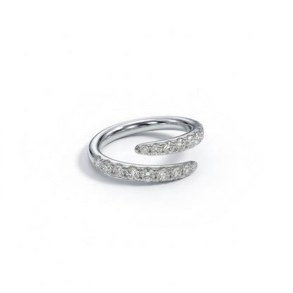 Maéliee Ring Silber verstellbar getragen Hand | ELIÉE JEWELRY