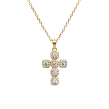 Marilée Kreuzkette Gold Zirkonia Damen | ELIÉE JEWELRY