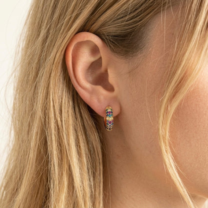 Roséliee Creolen Glamour Statement Ohrringe Gold | ELIÉE JEWELRY