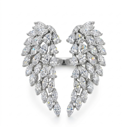 Angélie Diamant Flügel Ring Gold Engelsflügel Statement | ELIÉE JEWELRY