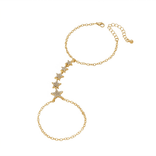 Stellée Stern Handkette Gold funkelnde Sterne Damen | ELIÉE JEWELRY