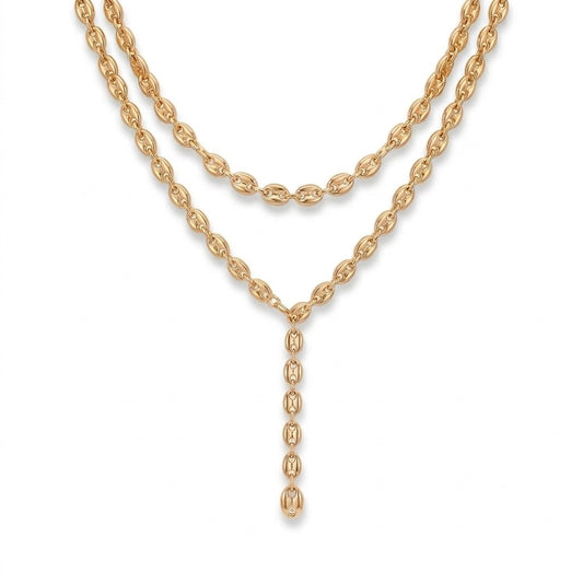 Dorée Lariat Kette Gold lange Anker Halskette Damen | ELIÉE JEWELRY