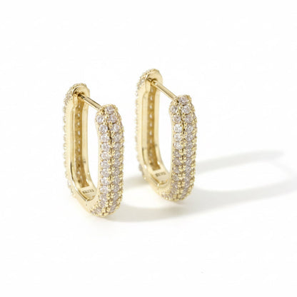 Cynthia Ovale Creolen Gold Damen | ELIÉE JEWELRY
