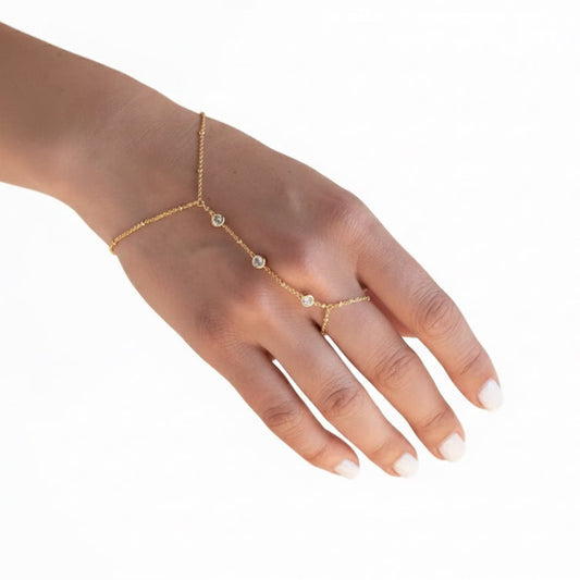 Vivia Handkette Gold mehrreihig Damen | ELIÉE JEWELRY