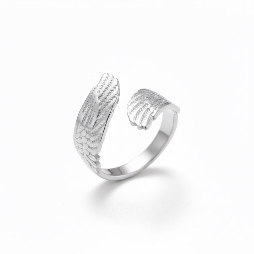 aureliee engelsflügel ring silber minimalistisch | eliée jewelry