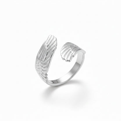 Aureliee Engelsflügel Ring Silber minimalistisch | Eliée Jewelry