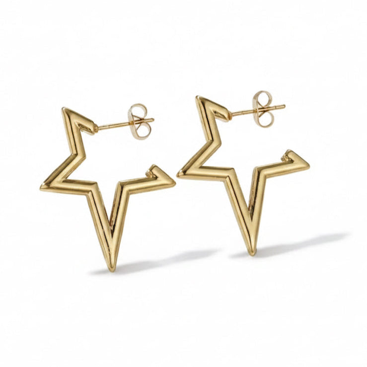 vega vintage stern ohrringe asymmetrisch gold | eliée jewelry