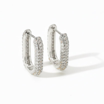 Cynthia Ovale Creolen Silber Damen | ELIÉE JEWELRY