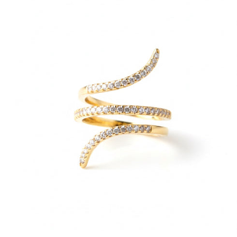 amorée schlangen ring gold verstellbar damen | eliée jewelry