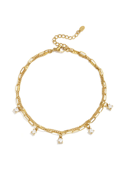 Edelstahl-Fußkettchen, schlichte und lässige Serie, Damenschmuck