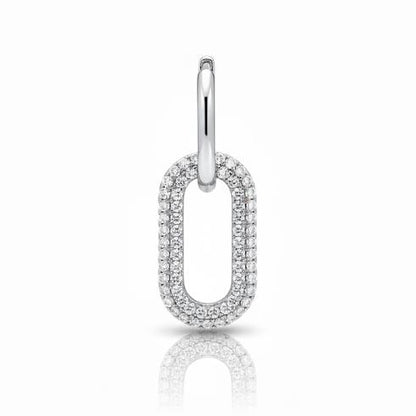 Ameliee Vintage Creolen Silber getragen Ohr | ELIÉE JEWELRY