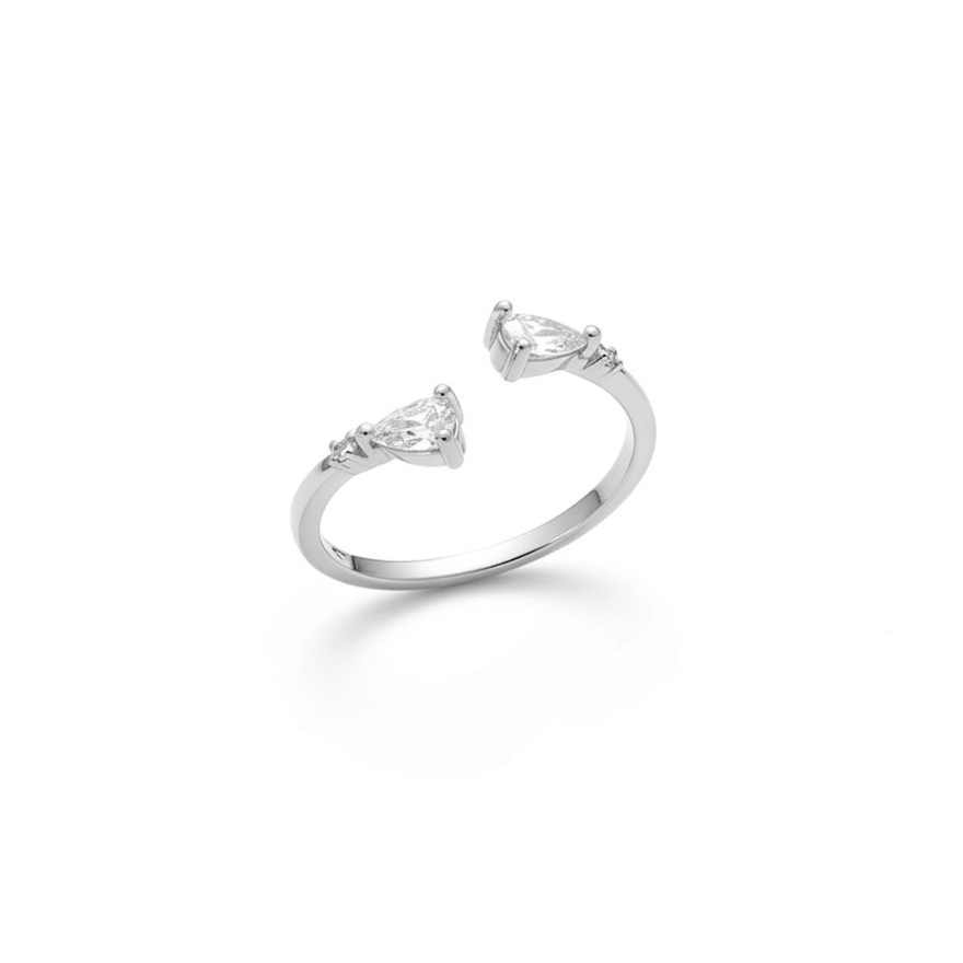 éléa glänzender ring silber offen verstellbar damen | eliée jewelry